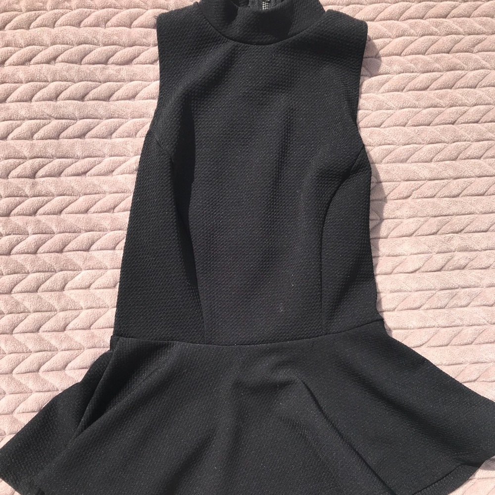 Classy Black Peplum Blouse♠️♥️♣️